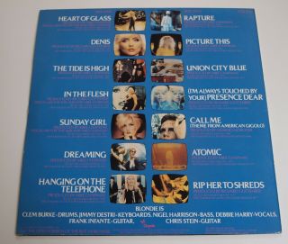 THE BEST OF BLONDIE LP VINYL UK Greatest Hits Album,  Rare Poster Debbie Harry 3