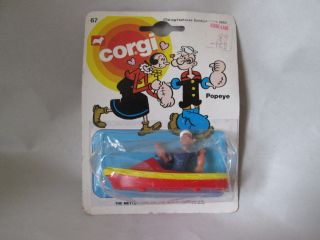 Corgi Toys Popeye The Sailor Man And Boat 67 King Features Syndicate 1980 (noc)