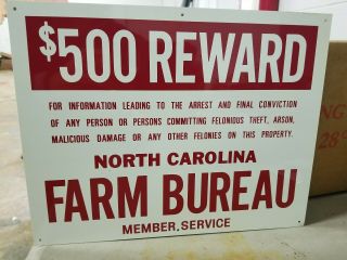 North Carolina Farm Bureau Metal Sign 14 