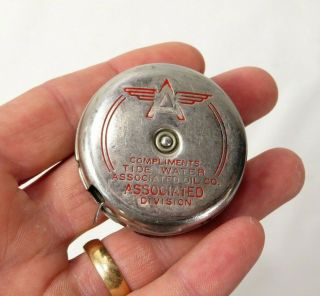 Vtg Lufkin Tape Measure Advertising Flying A Tidewater Oil Sign Pacific Logging