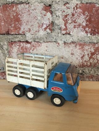Vintage Tiny Tonka Dump Stake Truck Pressed Steel Farm Truck 1960 