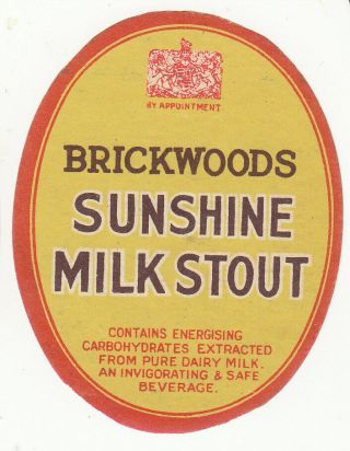 British Beer Label.  Brickwoods,  Portsmouth