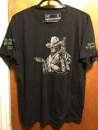 Southern Pines Brewing Nc Mens Xl Rare Hops Cowboy Robot Sheriff Beer T Shirt