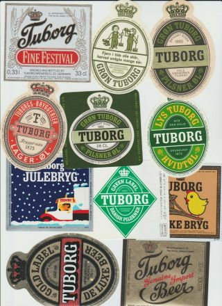 Denmark Beerlabels Tuborg 175 Different