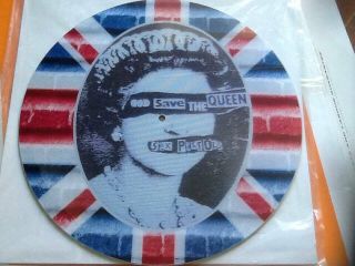Very Rare Limited Edition 1 Sided Sex Pistols Picture Disc Single
