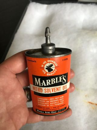 Vintage Handy Oiler Gun Oil Can Tin Lead Top Marbles Household Oil