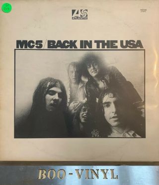 Mc5 Back In The Usa Rare 1977 Atlantic Label Uk Lp K50346 A1/b1 Ex Con