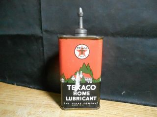 Vintage Texaco Home Lubricant Oil 4 Oz.  Tin Can