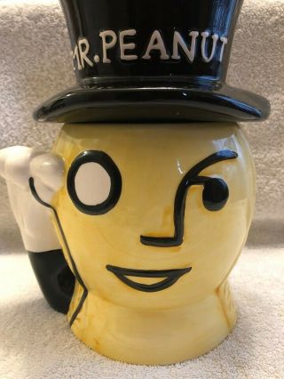 Vintage Mr.  Peanut Head Planters Ceramic Cookie Peanut Jar
