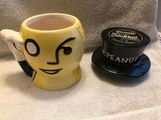 Vintage Mr.  Peanut Head Planters Ceramic Cookie Peanut Jar 2