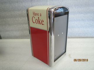 Coca Cola 1992 Vintage Napkin Dispenser - Metal -