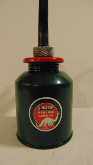 Sinclair Opaline Vintage Eagle Oil Can Gasoline Station Gas Motor Pump Big Dino