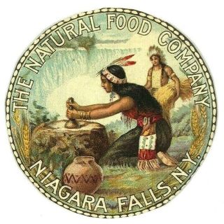Natives Indians Natural Food Company Niagara Falls York Ny Victorian Card