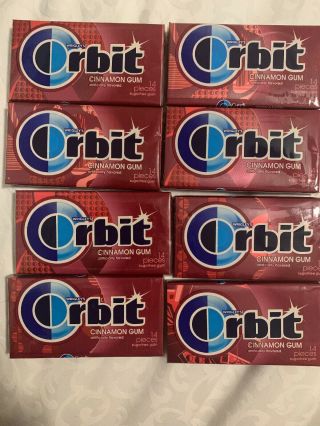 Orbit Cinnamon Gum 8 Collector Packs Discontinued,  Rare