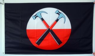 Pink Floyd Crossed Hammers The Wall Flag 3x5ft Banner