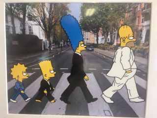 The Simpsons Production Cel - Homer Simpson Family1990 Hand Paint