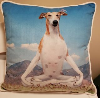 Pet Pal Whippet/greyhound Dog Pillow In Yoga Position