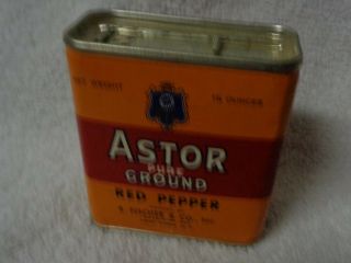 Astor Pure Ground Red Pepper Orange And Red Spice Tin
