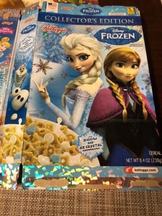 Kelloggs Disney Princess Cereal Empty Boxes,  Frozen,  Mulan,  Cinderella Etc. 3