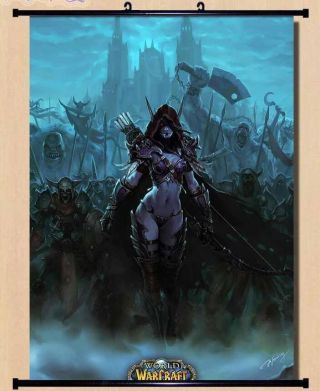World Of Warcraft Wow Sylvanas Windrunner Home Decor Poster Wall Scroll 40 60cm