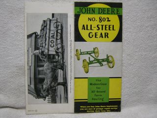 Antique 1938 John Deere Tractor Co Steel Gear Brochure