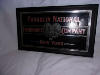 Vintage Franklin National Insurance Company Of York Metal Sign