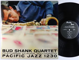 Bud Shank Quartet - S/t Lp - Pacific Jazz - Pj - 1230 Mono Dg Vg,