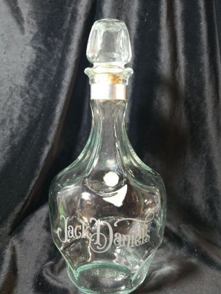 1901 Jack Daniels Vintage Etched Glass Decanter 1.  75 L Bottle