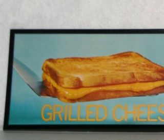 COCA COLA SIGN Authentic 1960 ' s CARDBOARD GRILLED CHEESE & COKE Newly FRAMED 3
