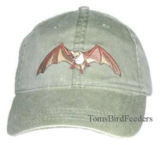 Bat Embroidered Cotton Cap Mexican - Tailed