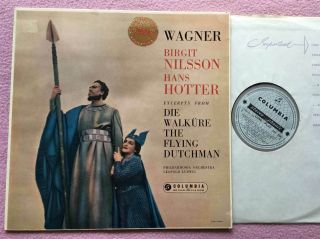 Birgit Nilsson & Hotter Wagner Duets Orig Columbia B/s Sax 2296 Uk - 1958 Lp Ex