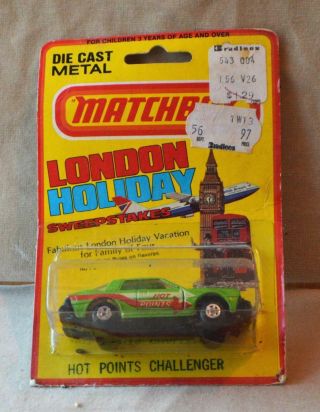 Matchbox Lesney Diecast 1981 Hot Point Challenger Green Mitsubishi
