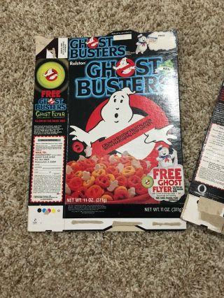 Two Ghostbusters Cereal Boxes