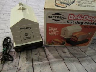 Rare Vintage Hot Dog Cooker Bun Steamer Deli Dog By West Bend No.  5306 Warmer
