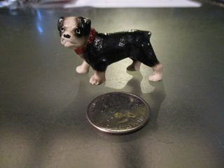 Small Old Cast Iron Boston Terrier Bull Pup In Paint Hubley? Arcade?