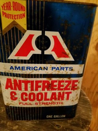Vintage 1 Gallon Can Of American Parts Antifreeze And Coolant