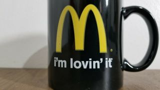 McDonald ' s Black Ceramic Golden Arches Logo Coffee Mug I ' m Lovin ' It 10 Oz 3