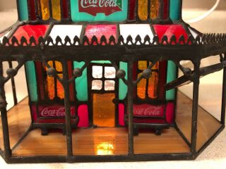 Coca Cola Franklin Stained Glass Victorian Hotel House 1997 2