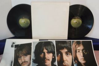 The Beatles White Album,  Apple Swbo 101,  1968,  Lyrics Poster,  4 Photos,  Numbered