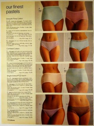 1985 Vintage Paper Print Ad Pastel Panties Briefs Pantihose Lingerie Underwear