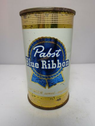 Pabst Blue Ribbon Flat Top Beer Can 111 - 34 Milwaukee Wis.  Tapacan At Bottom