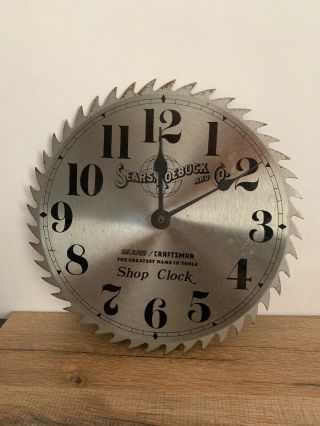 Vintage Sears Craftsman Saw Blade Shop Clock Craftsman Tools For Parts/repair