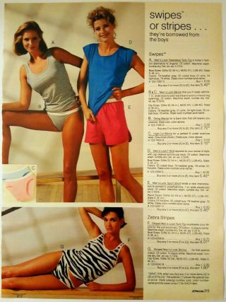 1985 Vintage PAPER PRINT AD string cut bikini panties brief lingerie underwear 2