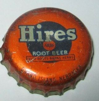 Hires 1876 Grand Island,  Nebraska Root Beer Soda Bottle Cap; Cork