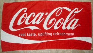 2 X Coke Coca Cola Beach Towel Large Bottle On Surf Board Official Merchandise