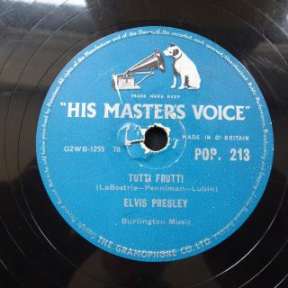 ELVIS PRESLEY Blue Suede Shoes / Tutti Frutti HMV POP.  213 UK VINYL 10’’ 78rpm 5