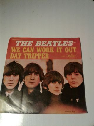 The Beatles We Can Work It Out Day Tripper 45rpm Capitol 5555 Picture Sleeve