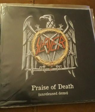 Slayer Praise Of Death 7 " Lathe 08/30 Demo Live 85 Exodus Metallica Testament