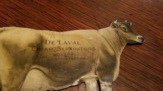 Vintage DeLaval Cream Separators Tin Advertising Cow Sign 5