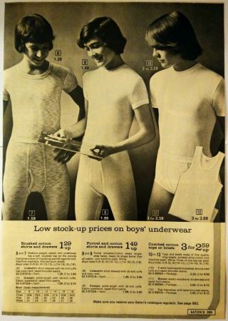 1972 Vintage PAPER PRINT AD 2 - pg pullover sweater socks top briefs underwear 3